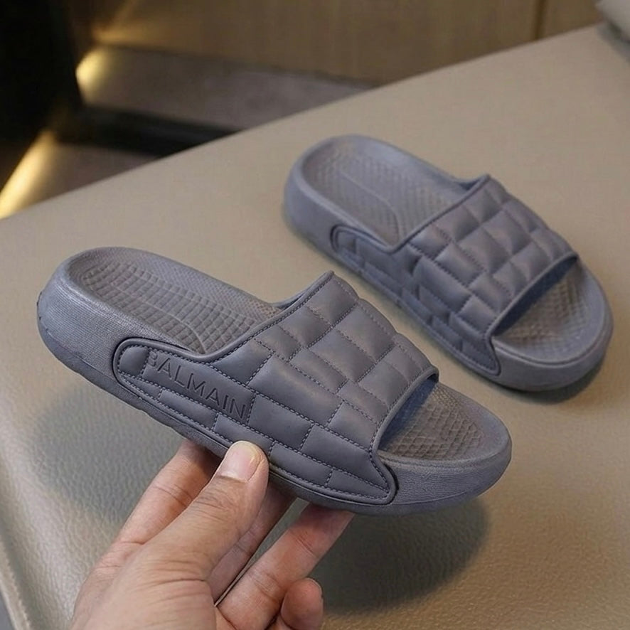 Kids box print slipper