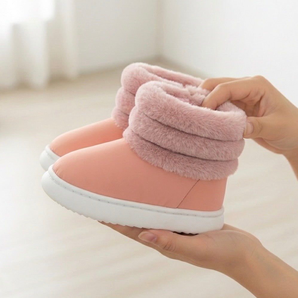Kids long fur boot