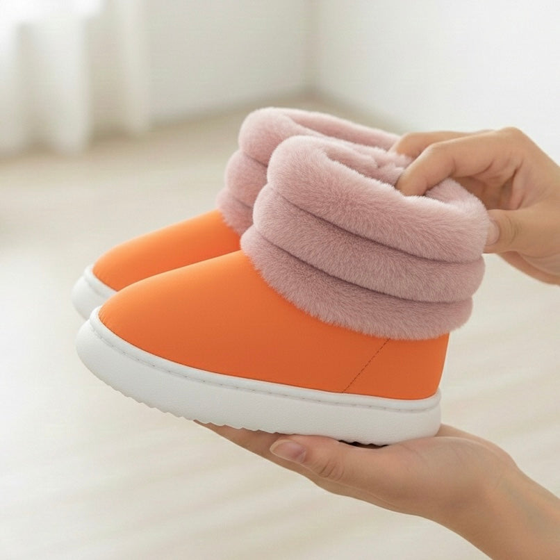 Kids long fur boot