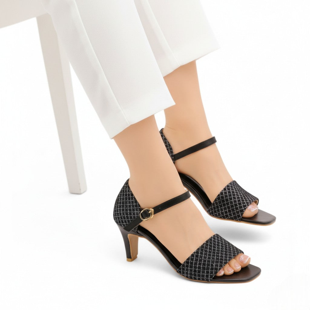 Glitter kitten heel