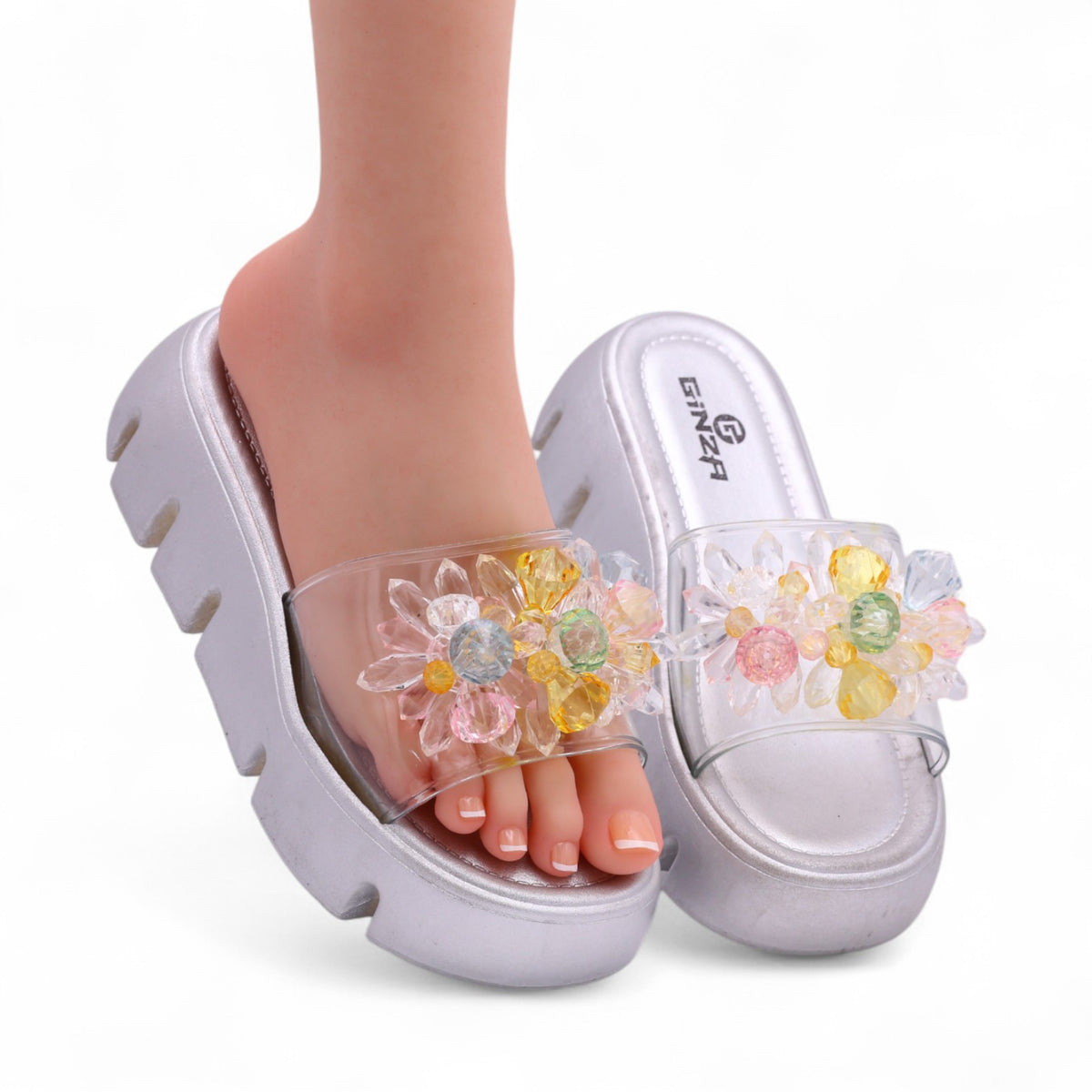 Clearance SALE Transparent pearl slipper-R15-3