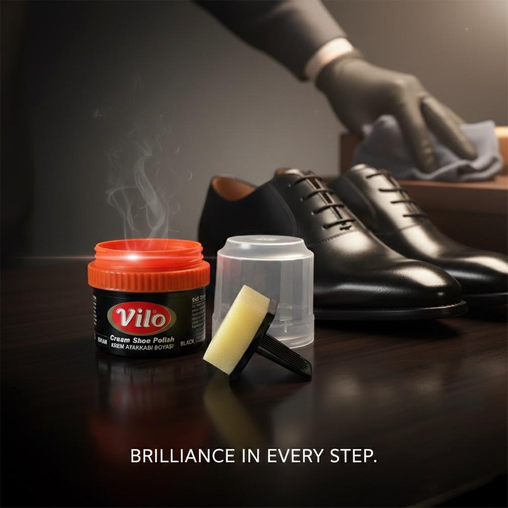 Leather shoes polish
