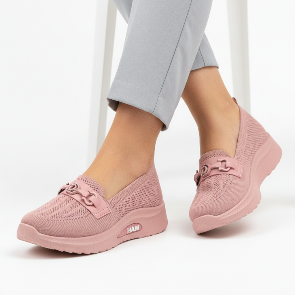 High sole mesh shoes