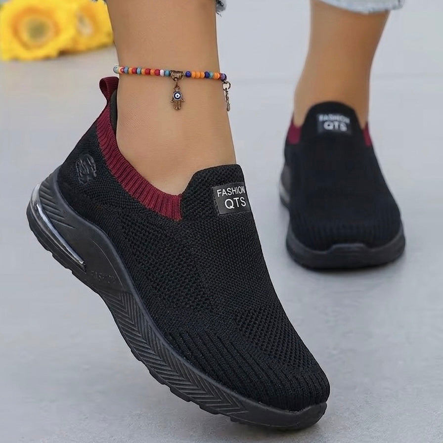 Black fabric shoes