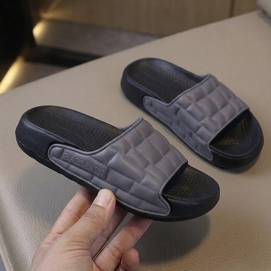 Kids box print slipper