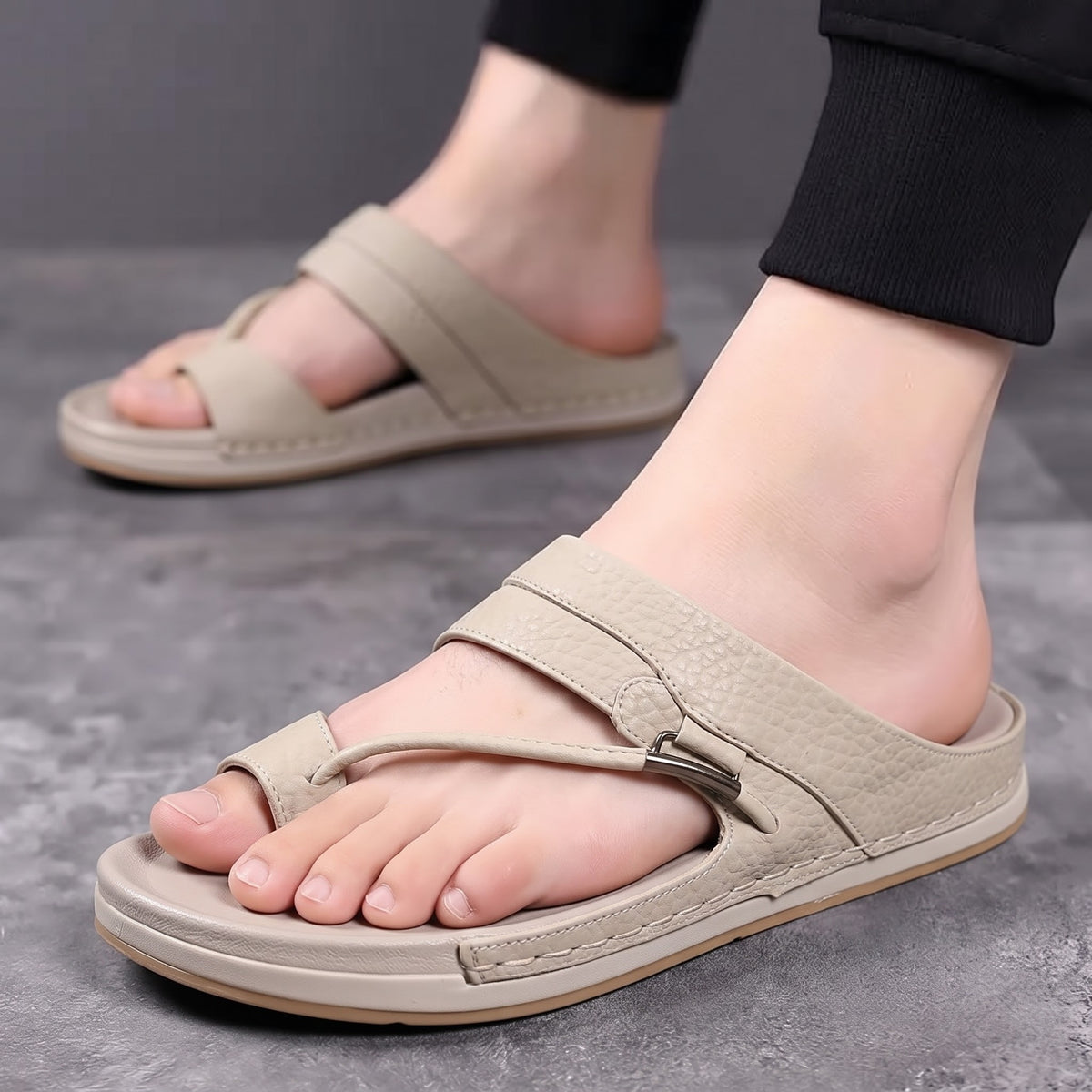 Men Grey slipper