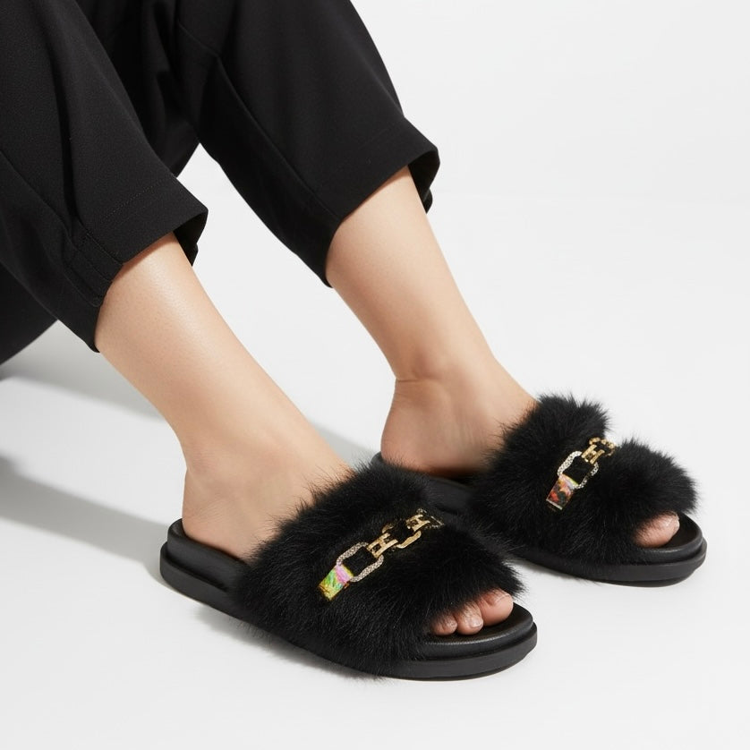 M0795 fur slipper