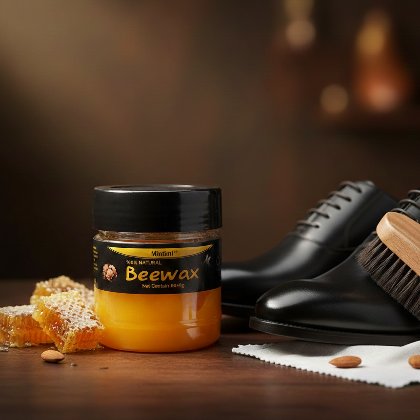 Leather shoes wax