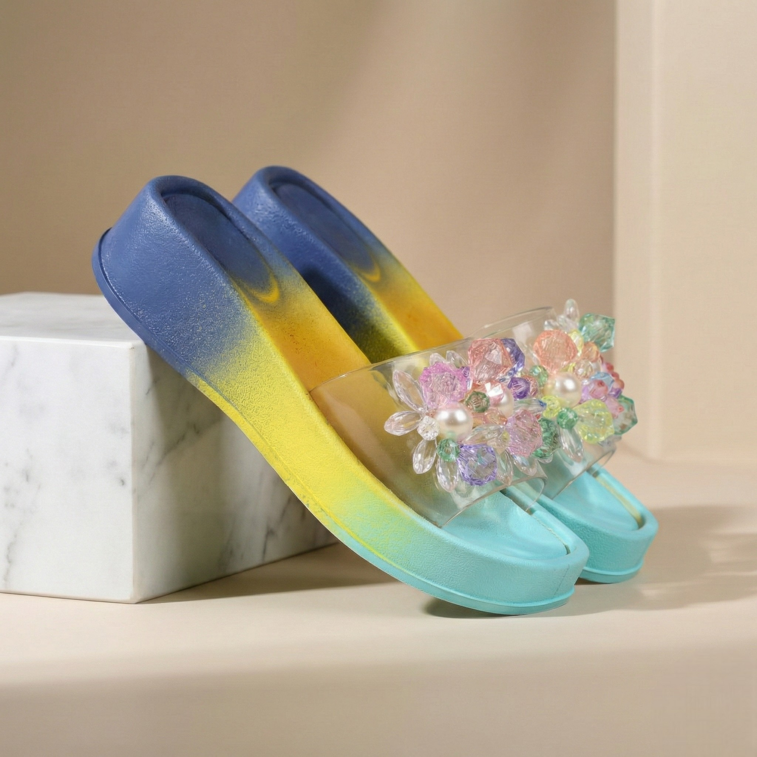 M0858 beads slipper