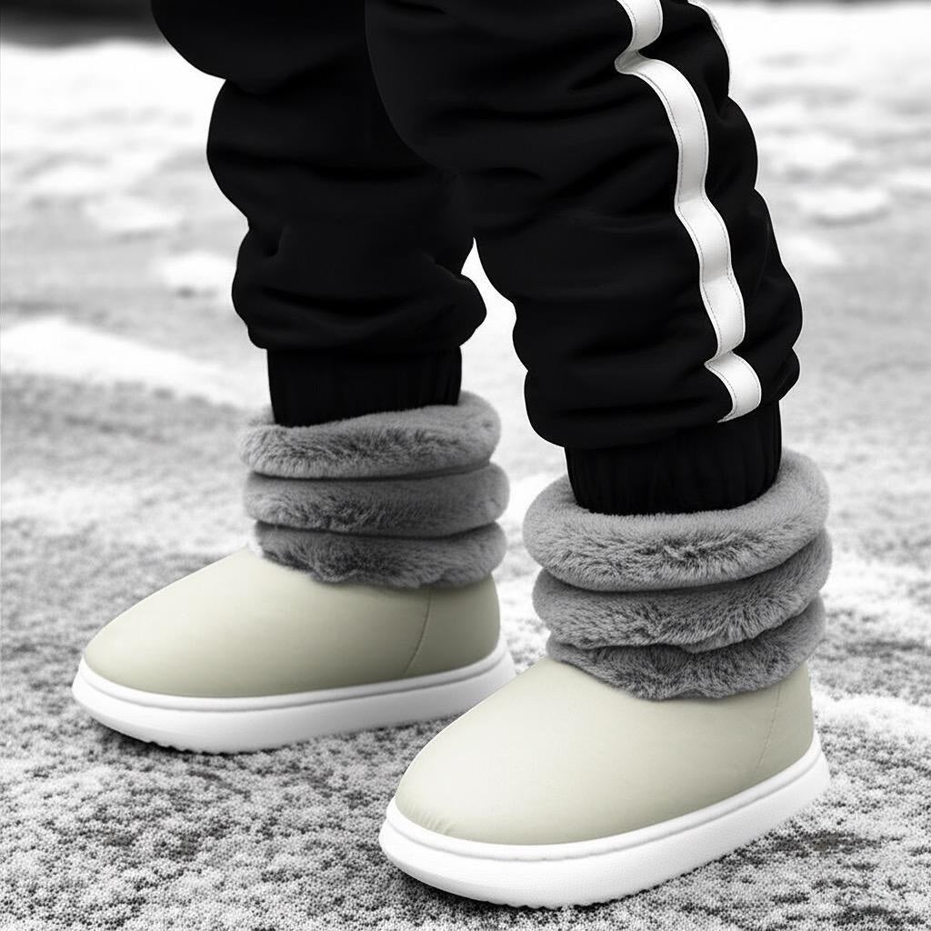 Kids long fur boot