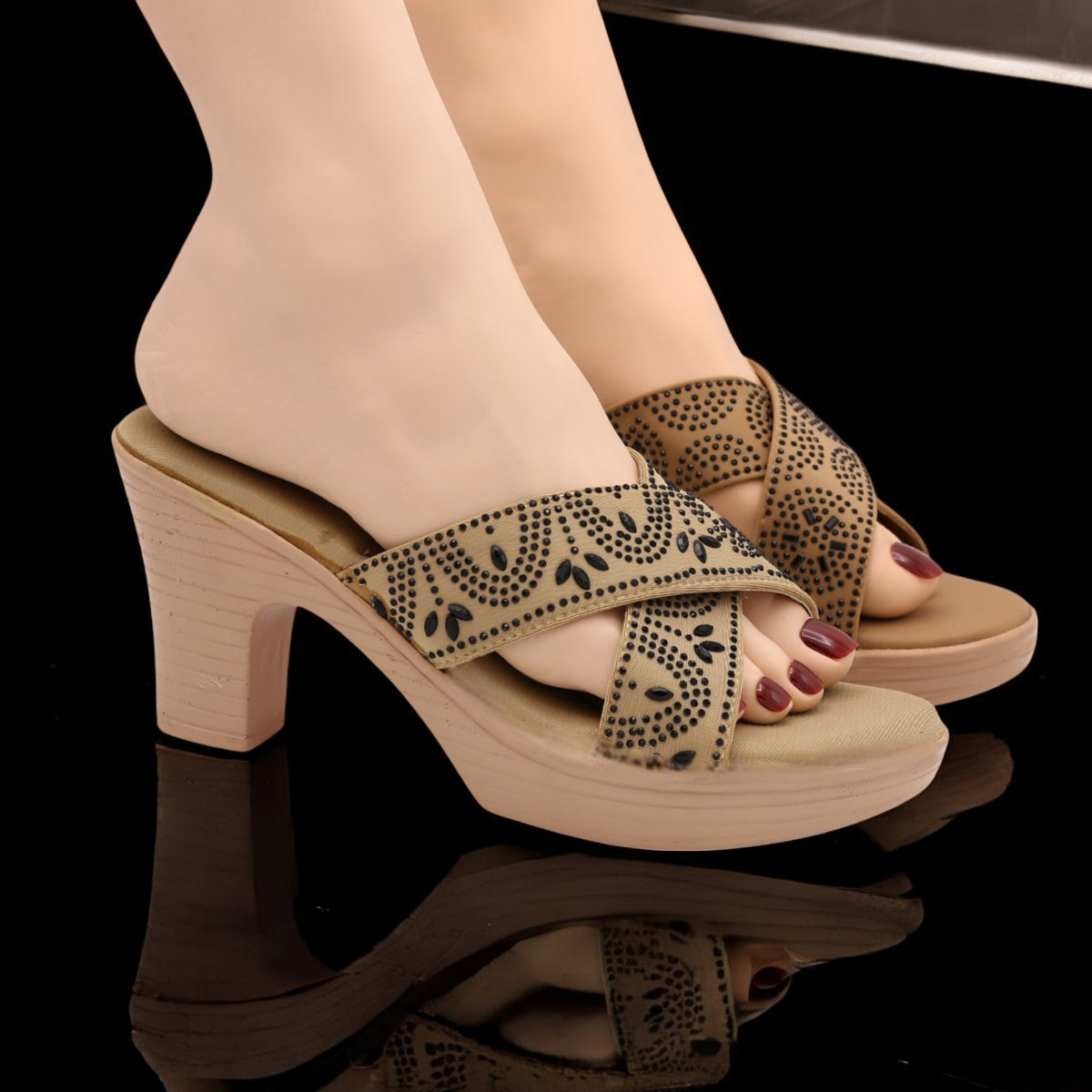 Clearance SALE  M0615 bock heel-R36-1