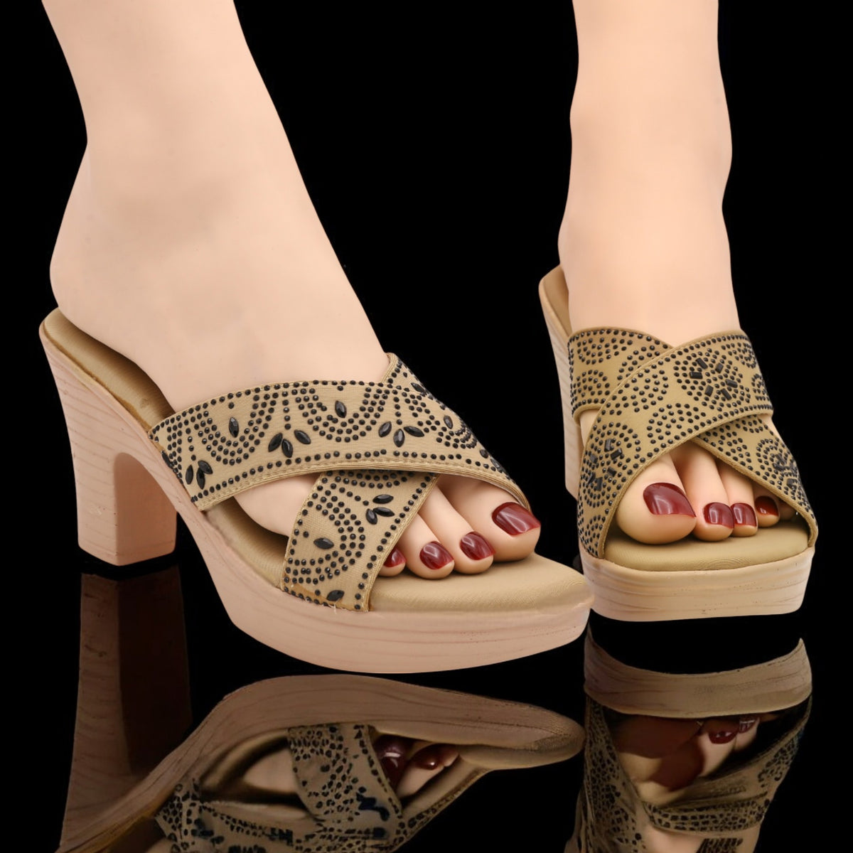 Clearance SALE  M0615 bock heel-R36-1