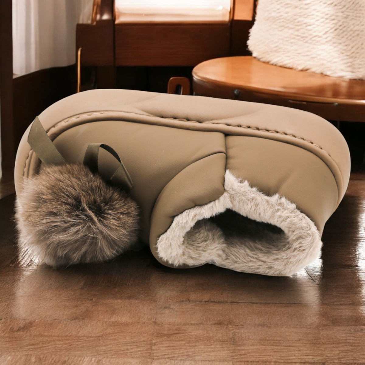Warm fur shoes