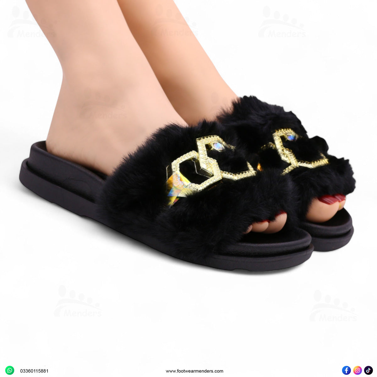 M0802 fur slipper