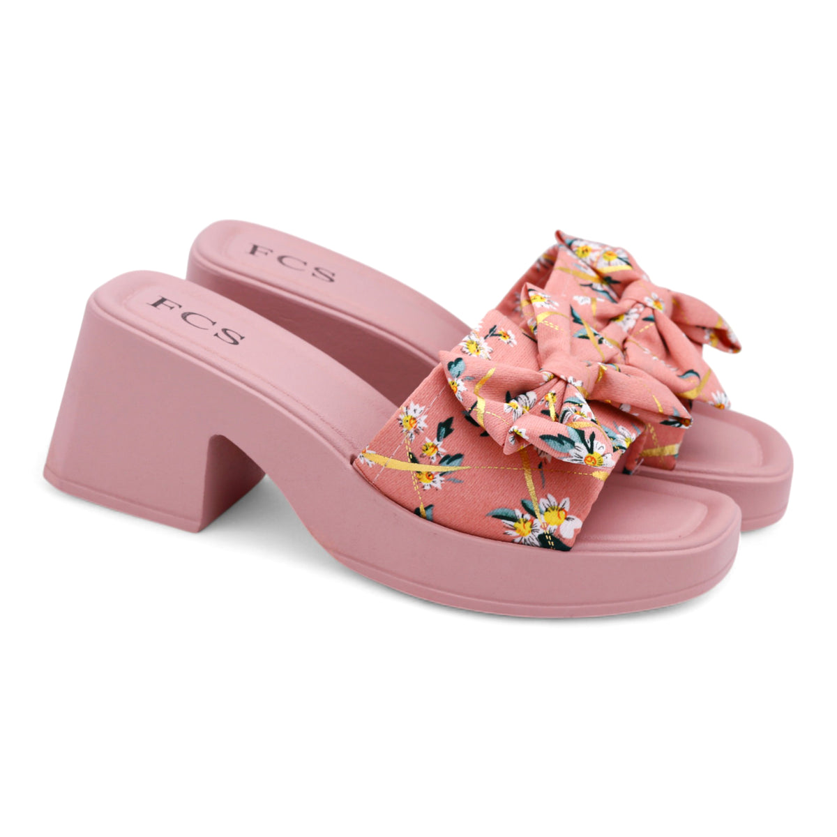 Silk block heel