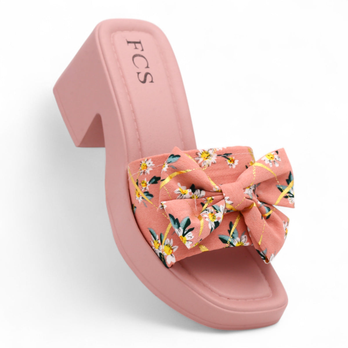 Silk block heel