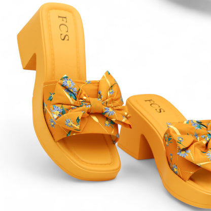 Silk block heel