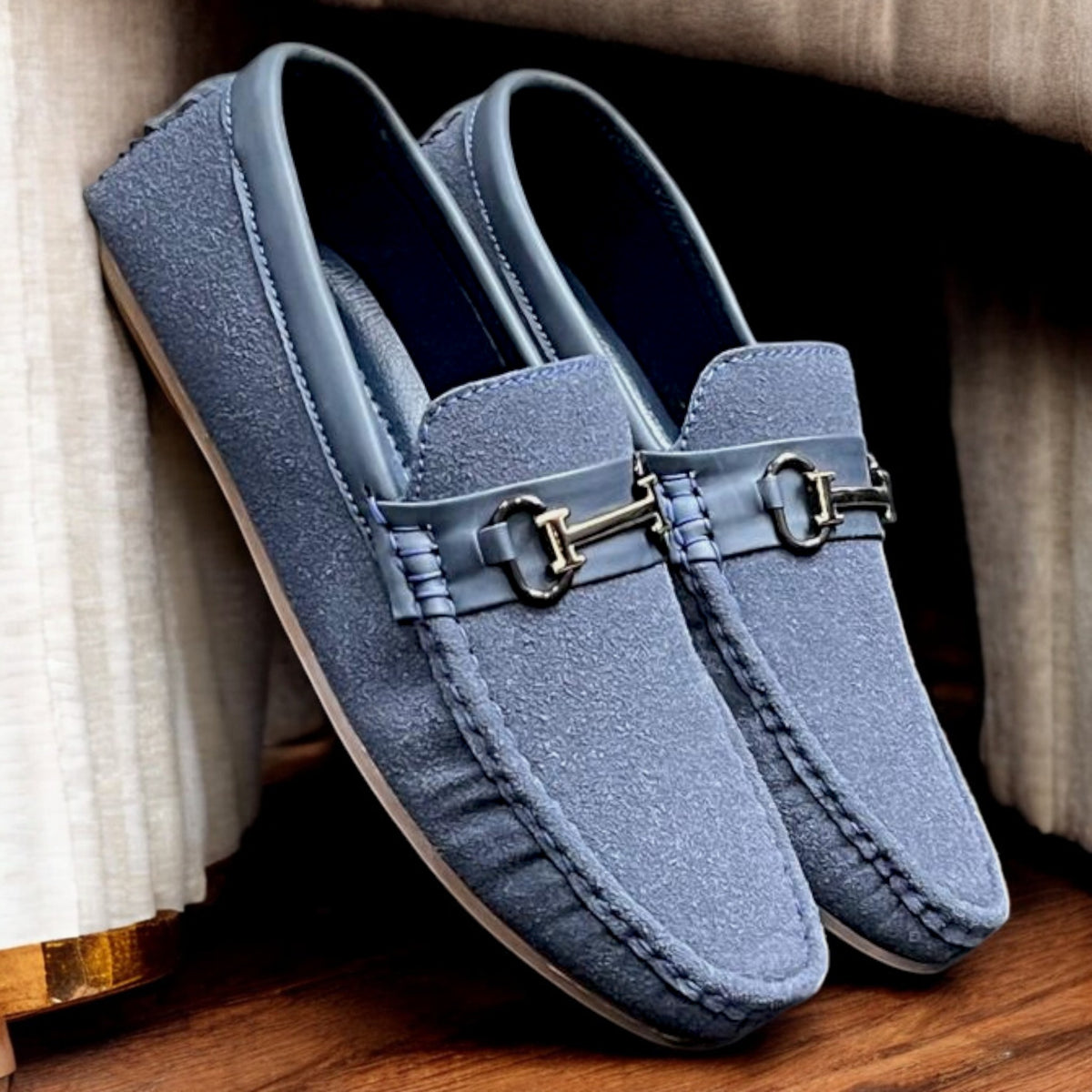 Men blue shoes