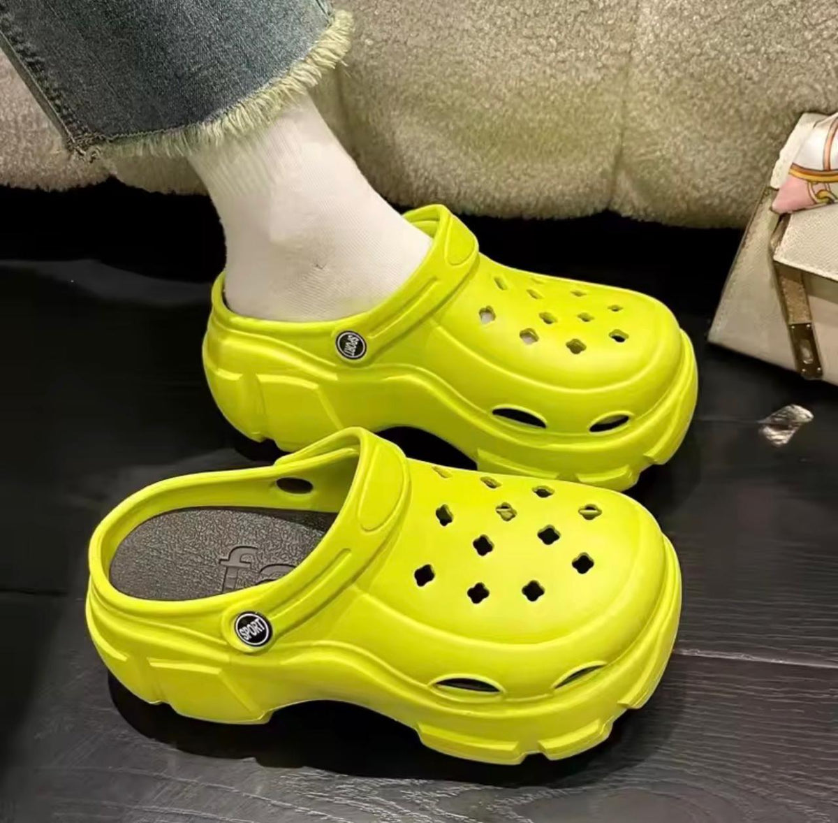 Green clogs