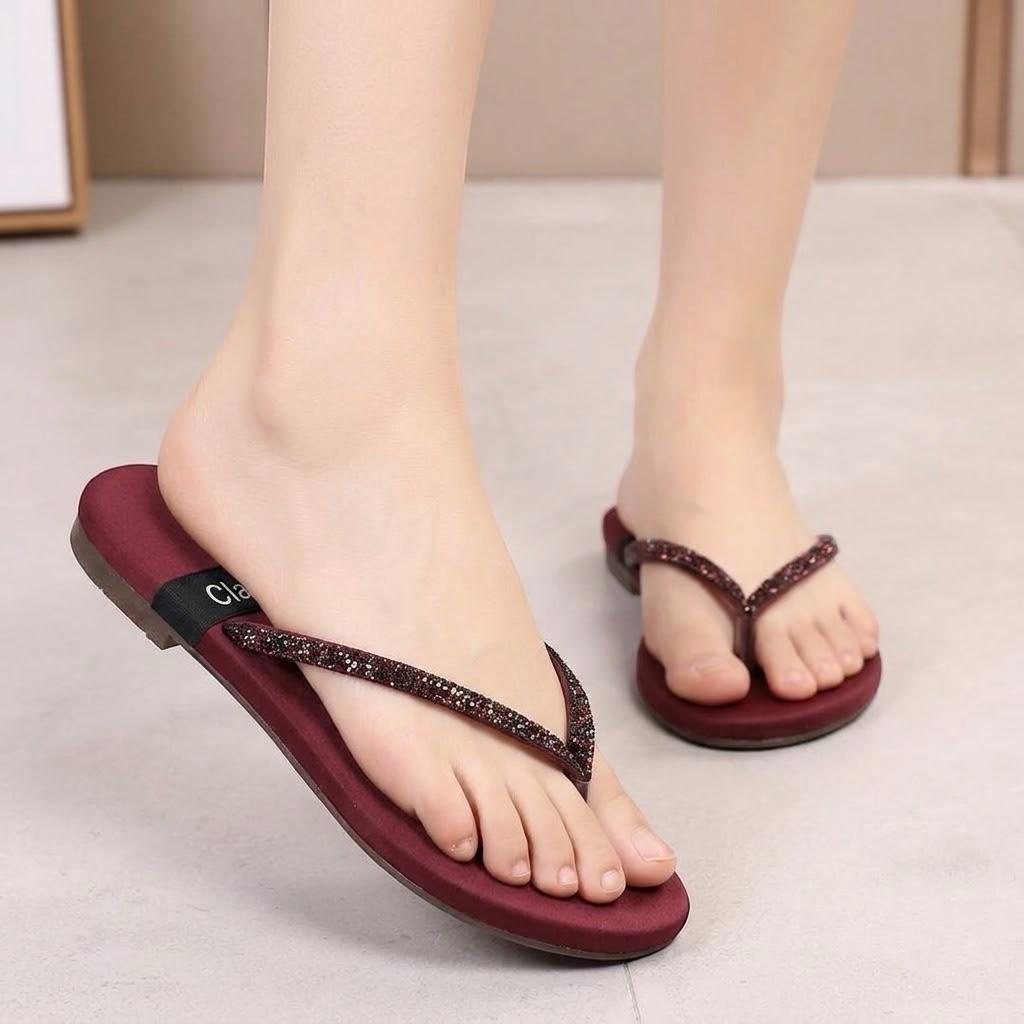 Maroon flipflop