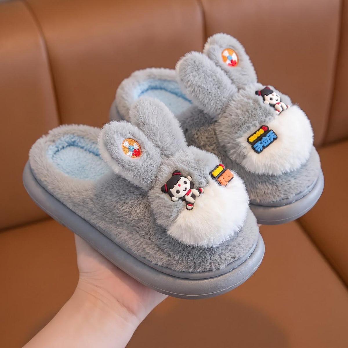 Bunny kids fur shoes