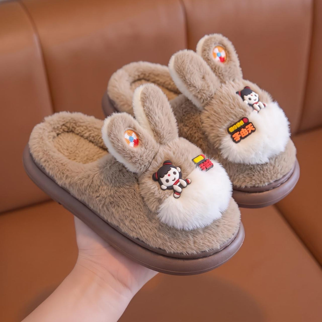 Bunny kids fur shoes