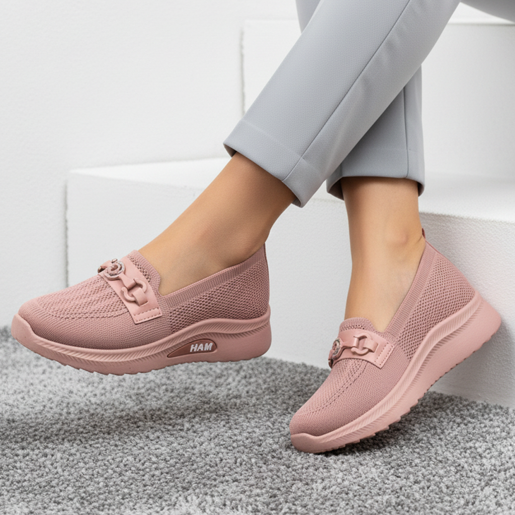High sole mesh shoes