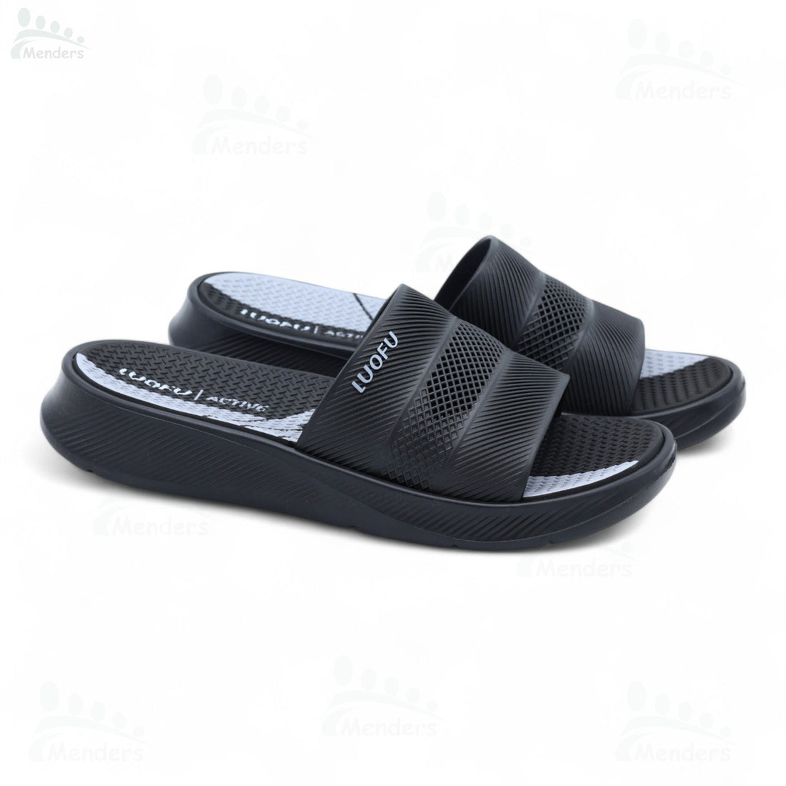 men soft medicated slipper waterproof and washablen  black