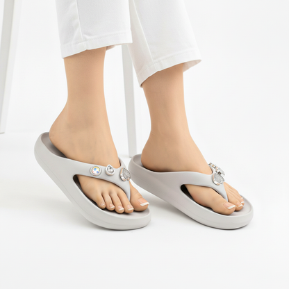 Heart pearl flipflop